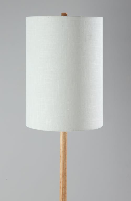 Shop Adesso Lighting Maddox Floor Lamp In Natural Wood/antique Brass