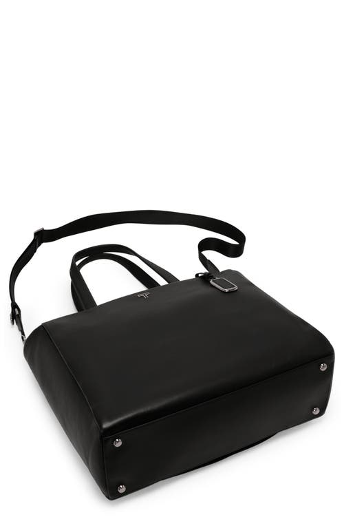 Tumi Large Vail Leather Tote In Black/gunmetal