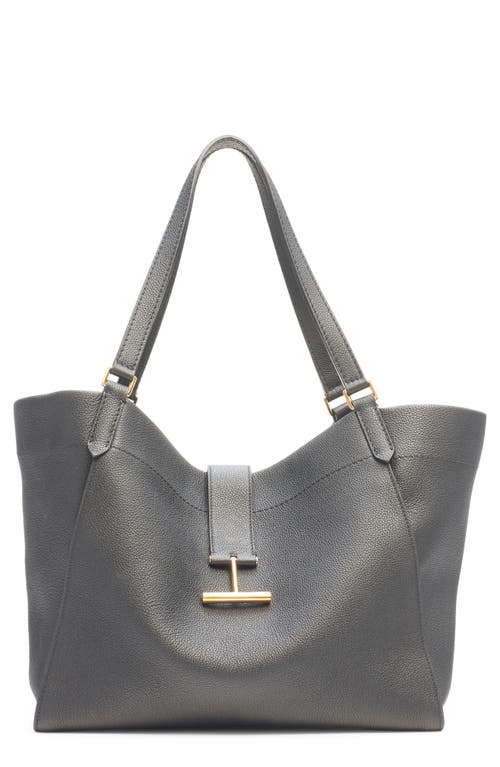 Large Tara Leather Tote in 1G003 Graphite