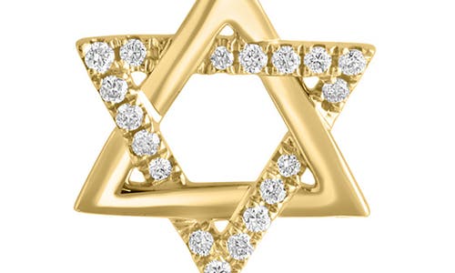 Effy 14k Yellow Gold Diamond Star Of David Pendant Necklace In Gold