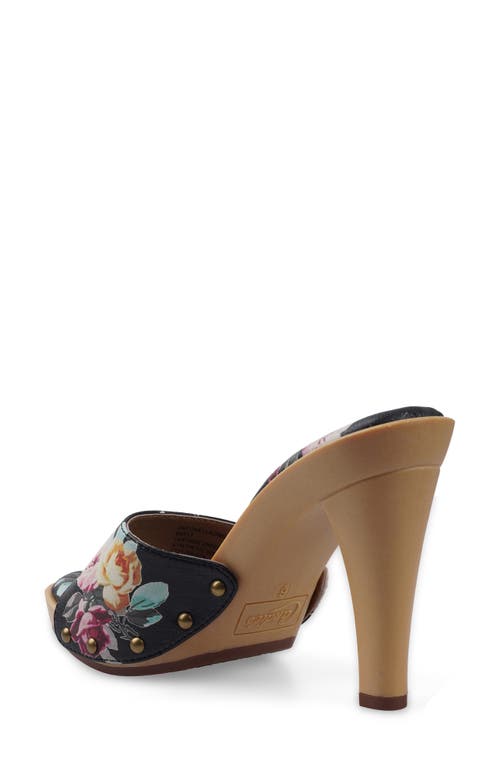 Shop Candies Candie's Antonella Slide Sandal In Black Floral Leather