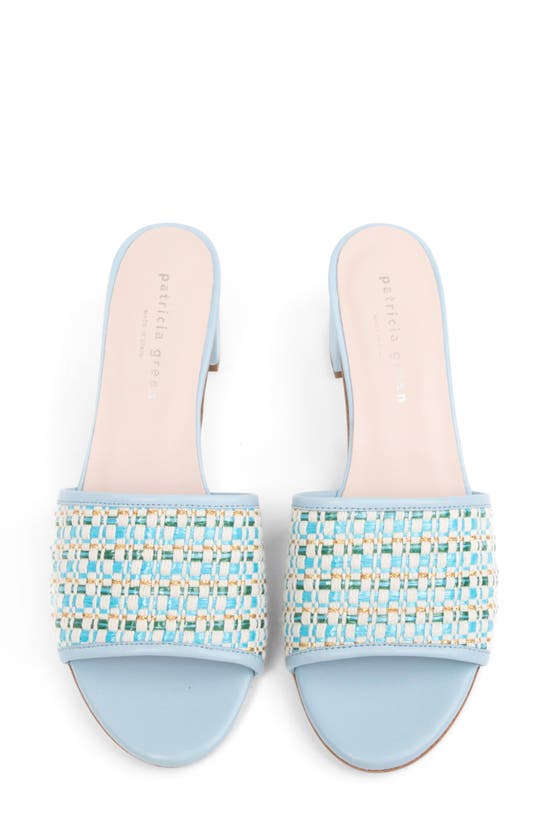 Shop Patricia Green Harper Raffia Slide Sandal In Sky Blue