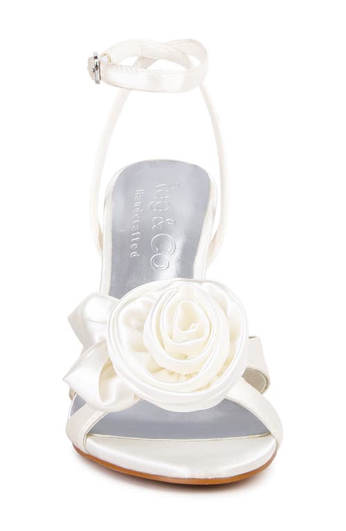 Rag & Co Chaumet Ankle Strap Sandal In White