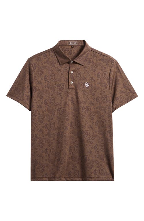 Shop Quiet Golf Paisley Print Polo In Brown