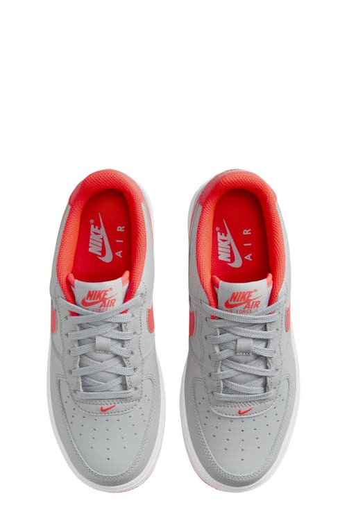 Shop Nike Kids' Air Force 1 Sneaker In Smoke Grey/crimson/white