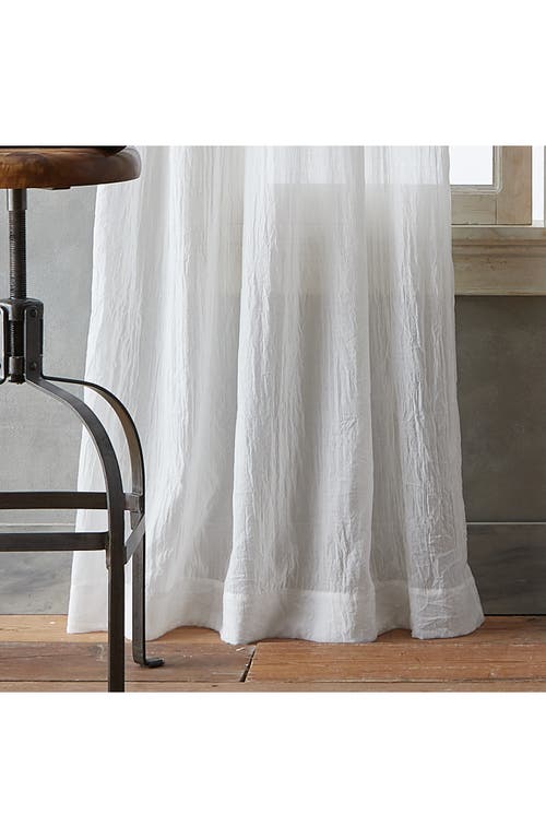 Dkny Set Of 2 Faux Leather Tab Curtain Panels In White