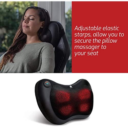 Pursonic Shiatsu Heating Neck & Back Massager In Black