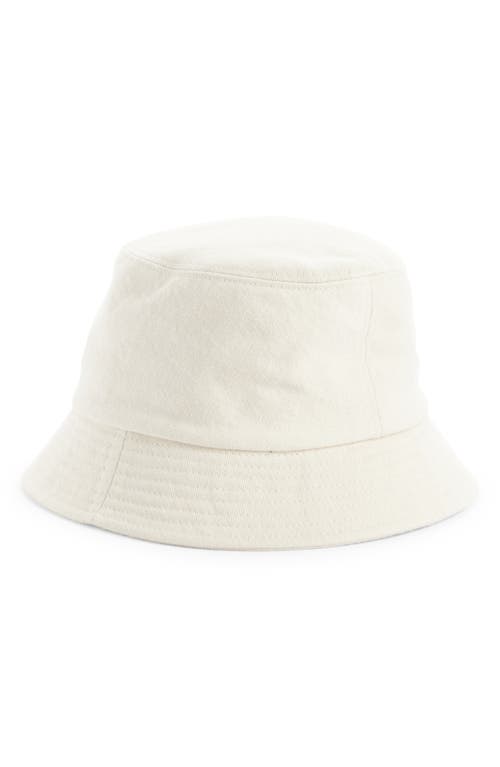 Shop Isabel Marant Haley Logo Embroidered Cotton Canvas Bucket Hat In Ecru/black