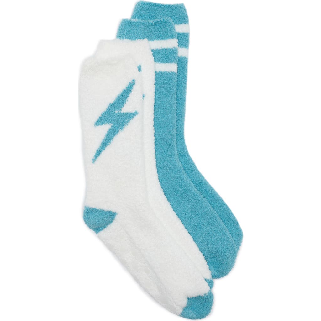 Pj Salvage Assorted 2-pack Fuzzy Fun Socks In Sage Leaf