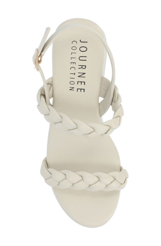 Journee Collection Zannah Braided Tru Comfort Platform Sandal In Stone