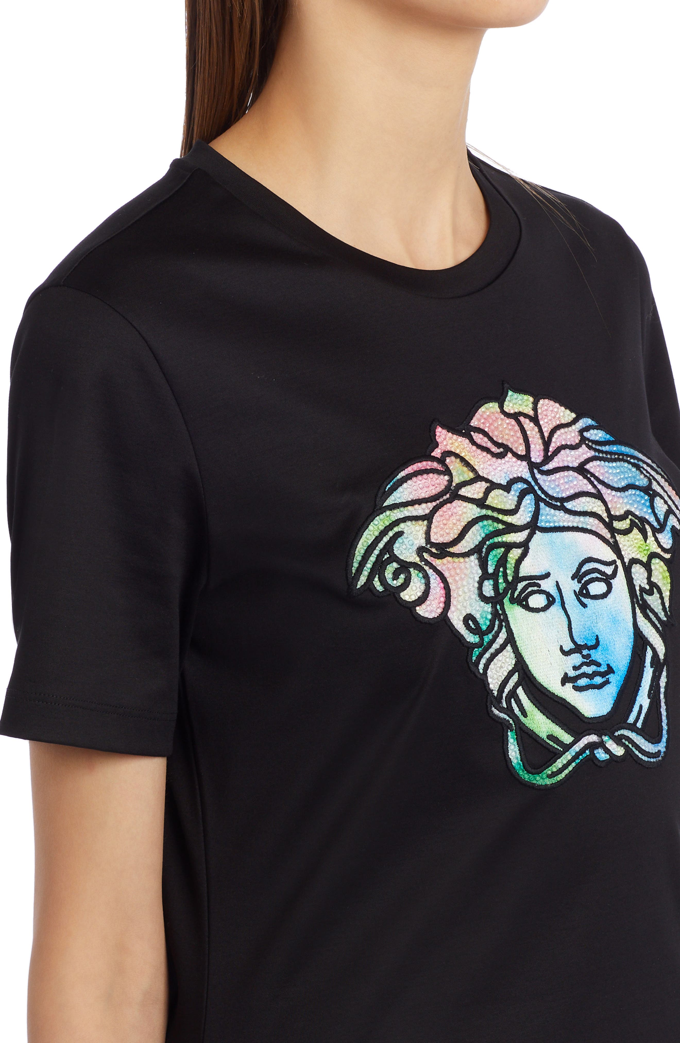 versace medusa studded t shirt