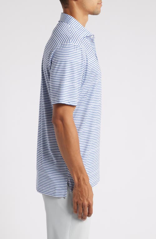 Johnnie-o Warwick Stripe Prep-formance Polo In Seal