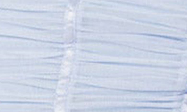 Edikted Veronika Strapless Ruched Mesh Top In Light-blue