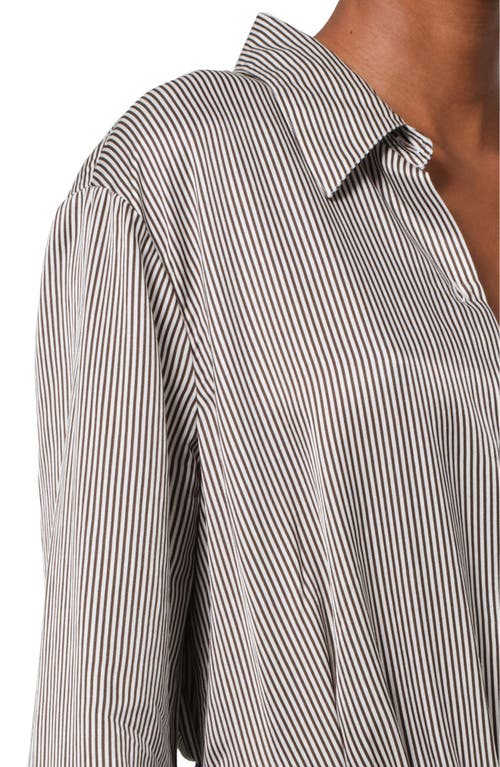 Shop Citizens Of Humanity Camila Stripe Cotton & Silk Shirt In Venetian Stripe