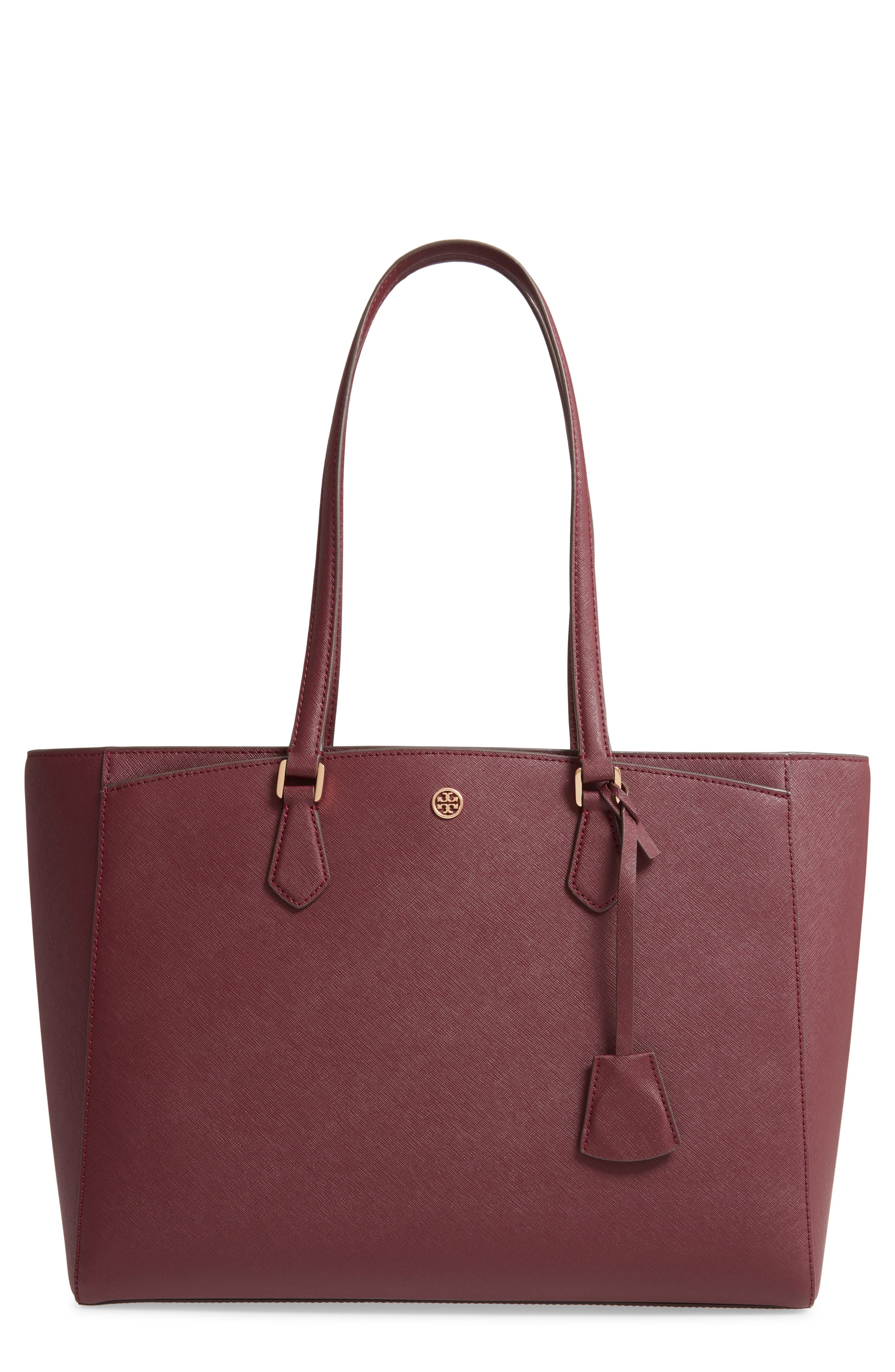 tory burch robinson leather tote