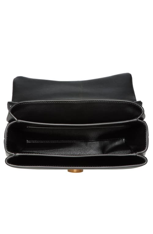 Versace Kleio Flap Leather Chain Shoulder Bag In Black- Gold