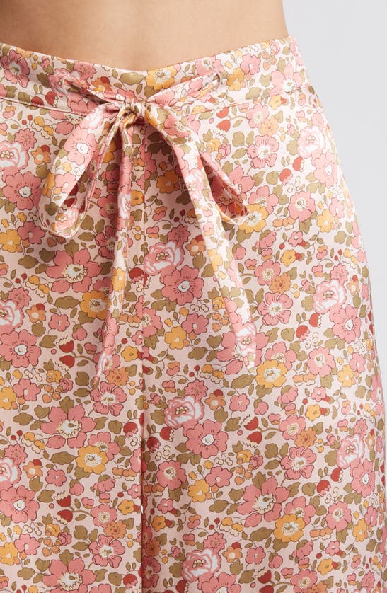 Shop Liberty London Classic Floral Silk Satin Pajamas In Pink