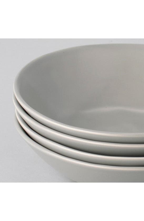 Shop Fable The Pasta Set Of 4 Bowls In Dove Grey