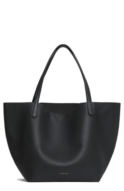 Mansur Gavriel Everyday Soft Leather Tote in Black/Black 