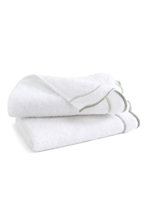 Peri Home Scallop Hand Towel In Sage