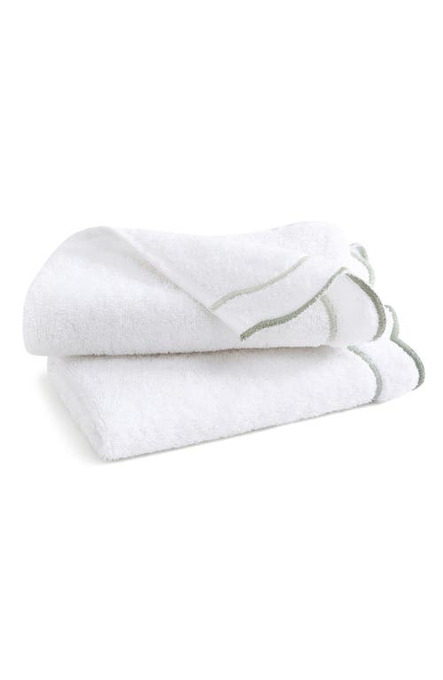 Peri Home Scallop Hand Towel in Sage 