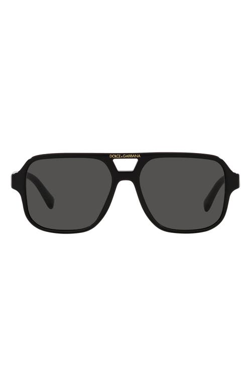 Dolce & Gabbana 50mm Pilot Sunglasses in Black at Nordstrom