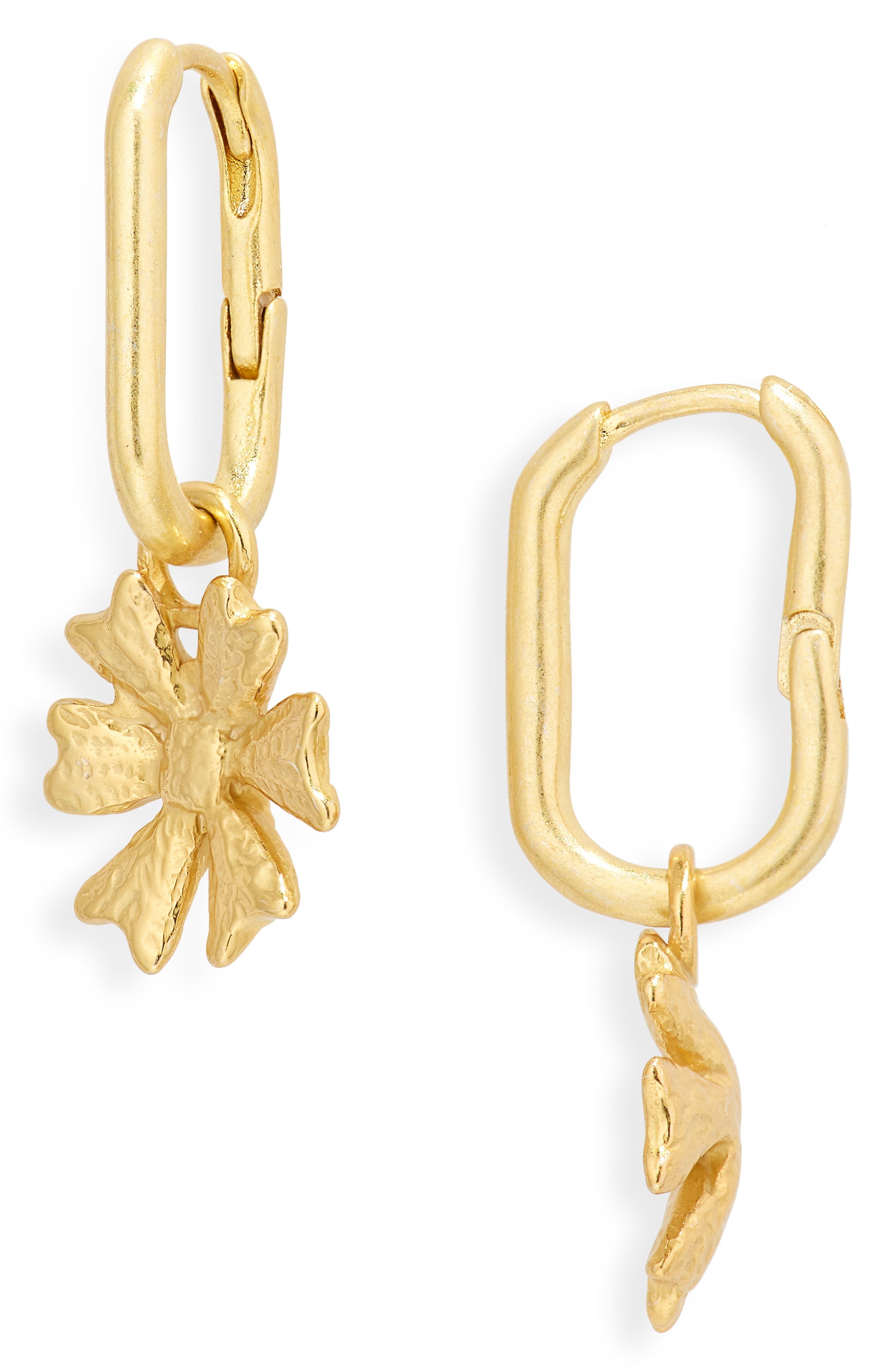 gift for her Oc\u00e9ane earrings horned shell earrings gold earrings delicate earrings dainty earrings handmade earrings