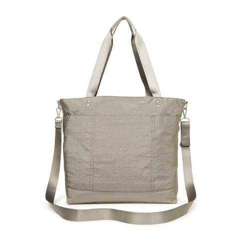 Baggallini Large Carryall Crossbody Tote Bag In Sterling Shimmer