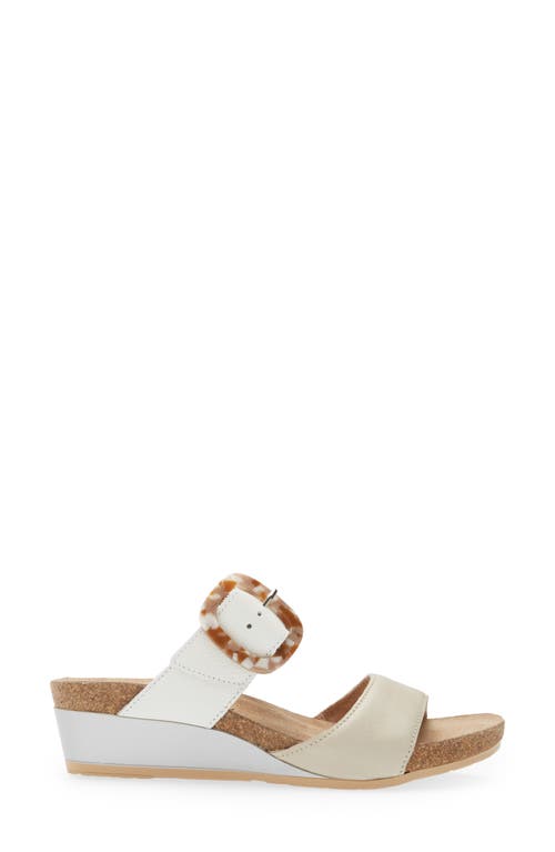 Shop Naot Kingdom Wedge Slide Sandal In Soft Ivory/soft White Leather