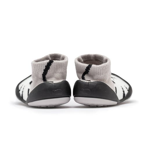 Komuello Toddler Boy Sock Shoes In Black And White