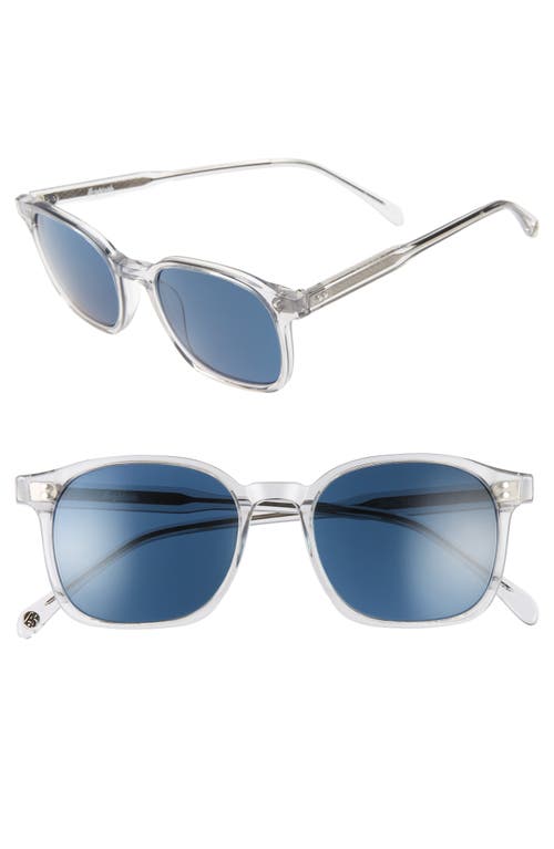 Brightside Dean 51mm Square Sunglasses in Grey Crystal/Indigo Blue