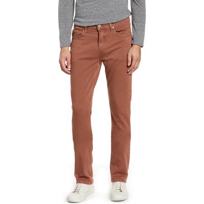 Paige Transcend Federal Slim Straight Leg Jeans, Brown