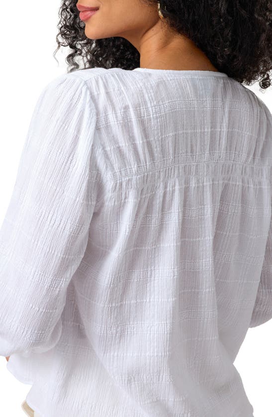Shop Sanctuary Long Lasting Cotton Gauze Button-up Shirt In White
