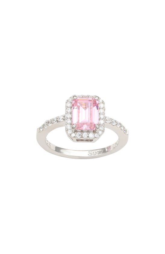 SUZY LEVIAN SUZY LEVIAN EMERALD CUT SAPPHIRE RING