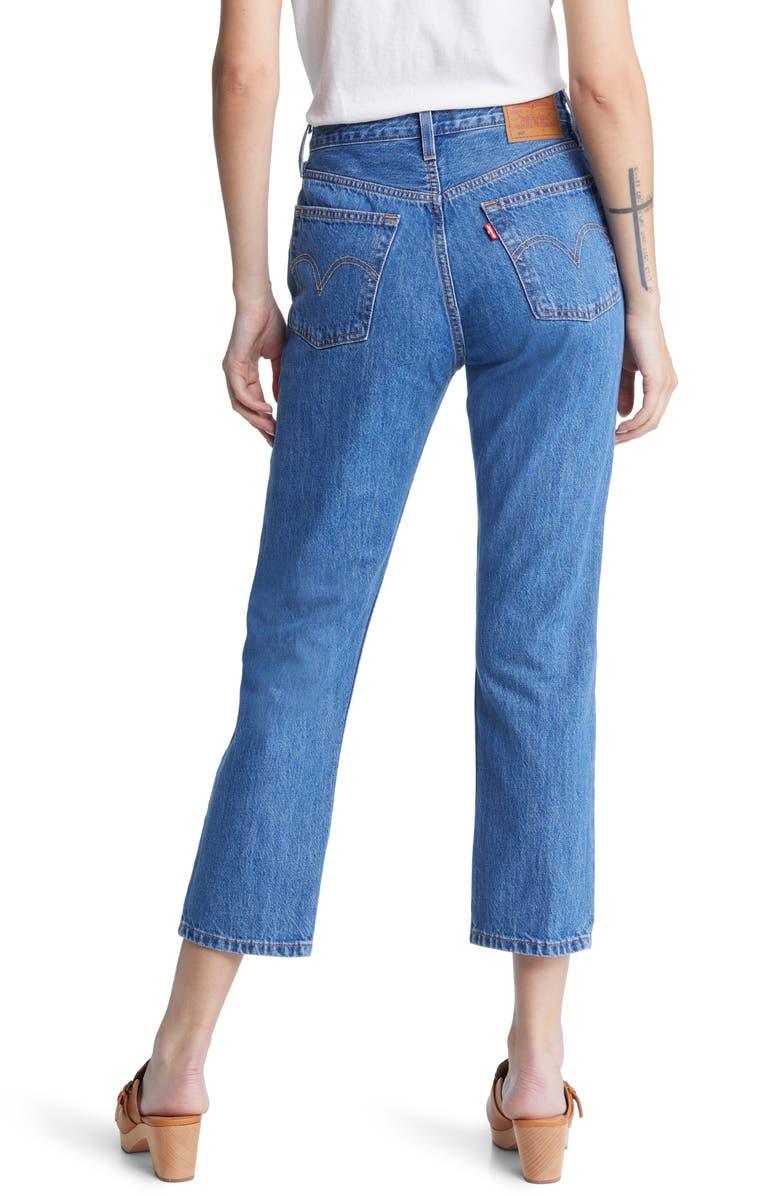 Levi's® 501® High Waist Raw Crop Straight Leg Jeans | Nordstrom