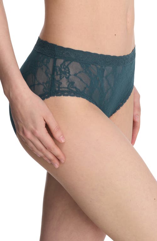 Shop Natori Bliss Allure Lace Briefs In Crystal Teal