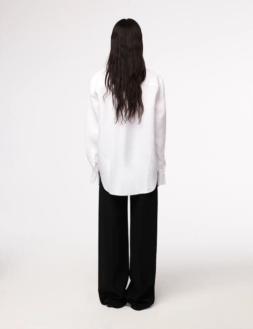 Another Tomorrow Core Menswear-inspired Shirt In White
