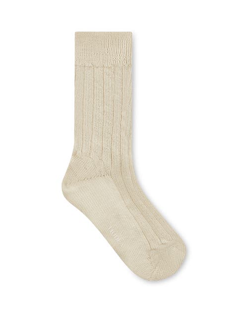 Nudea Women's The Slouchy Socks - White Sand In White Sand