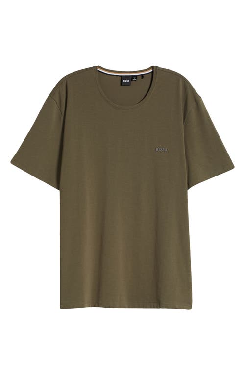 Shop Hugo Boss Boss Mix Match Pajama T-shirt In Green