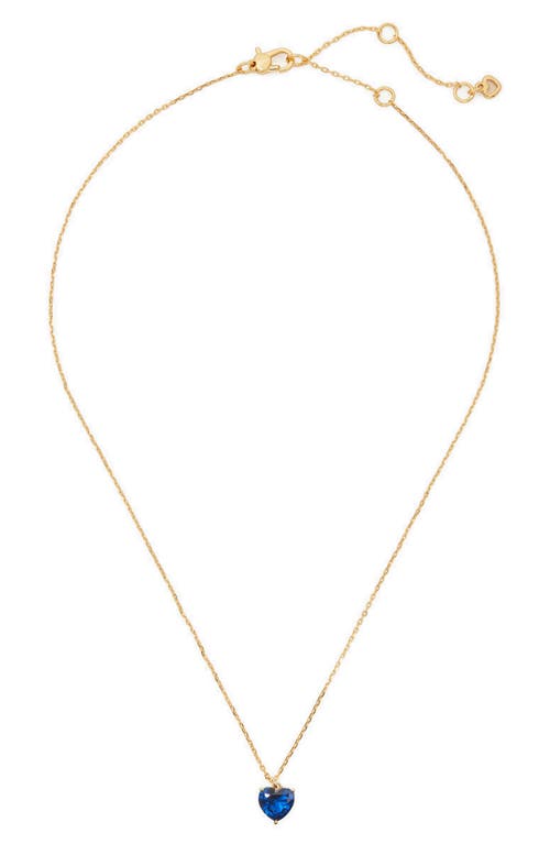 Kate Spade New York my love birthstone heart pendant necklace in Sapphire at Nordstrom