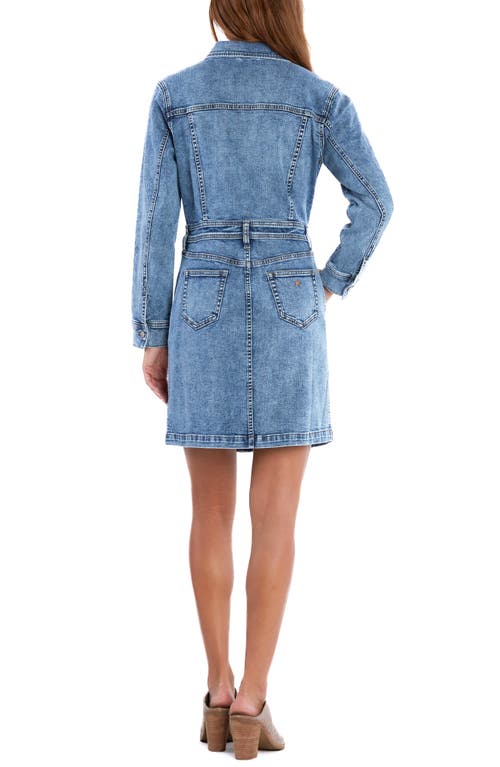 WASH LAB DENIM WASH LAB DENIM WESTERN LONG SLEEVE DENIM SHIRTDRESS