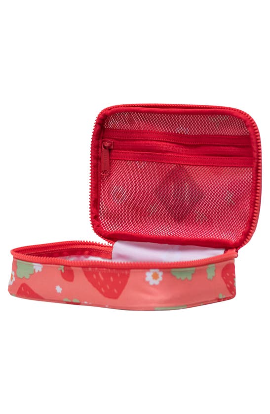 Shop Herschel Supply Co . Kids' Heritage Pencil Case In Shell Pink Sweet Strawberries