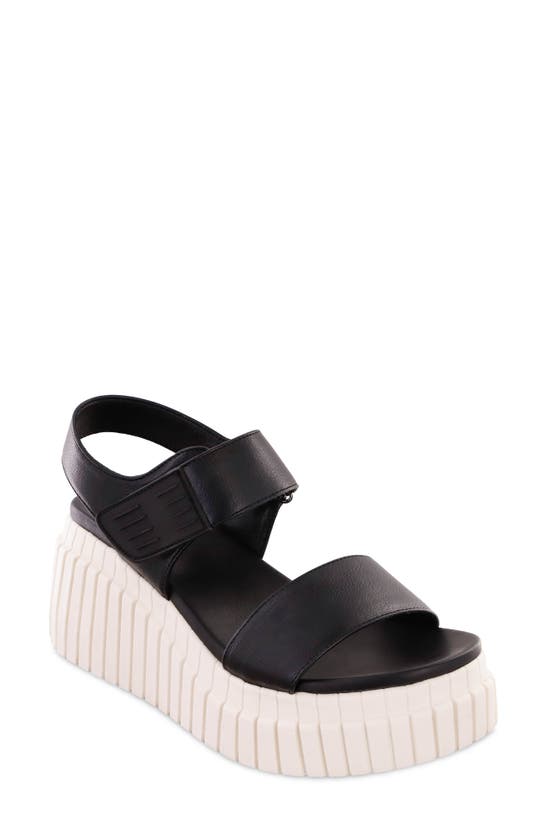 Shop Mia Yuri Platform Wedge Sandal In Black