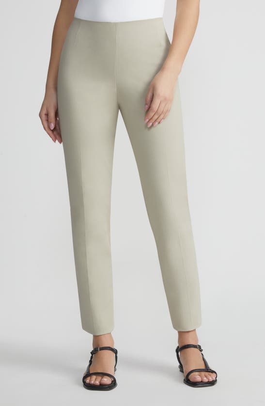 Shop Lafayette 148 Stanton Slim Leg Ankle Pants In Khaki