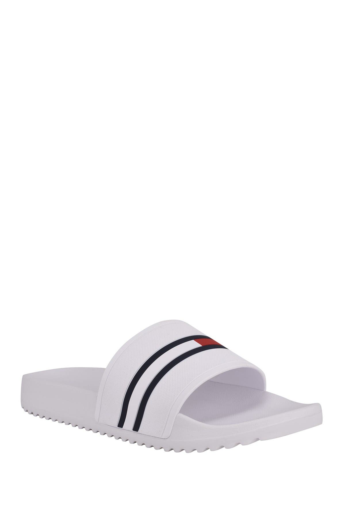 Tommy Hilfiger Men's Redder Flag Logo Pool Slide Sandals In Whisy