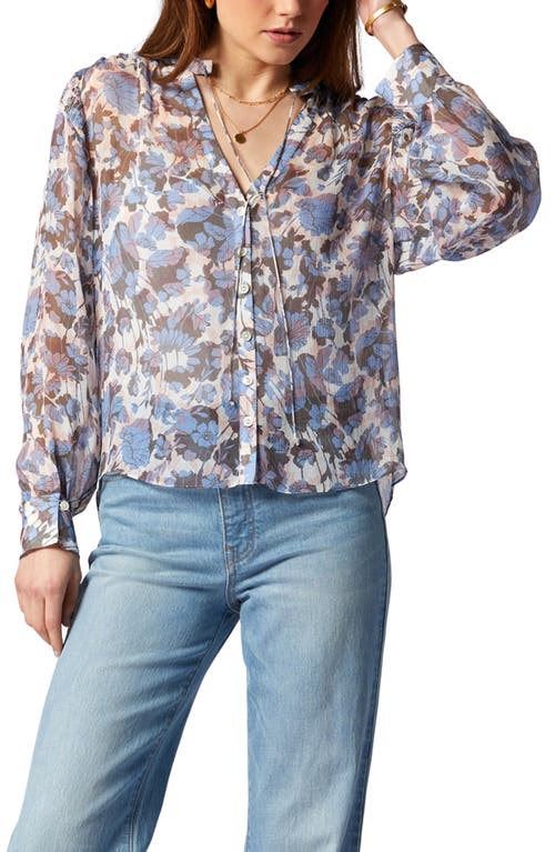 Shop Joie Naomi Print Tie Neck Silk Blouse In English Manor Multi