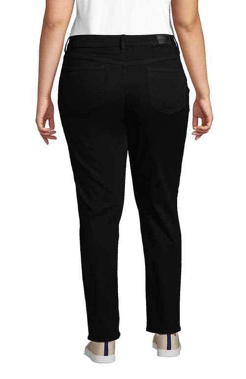 Lands' End Recover Mid Rise Straight Leg Blue Jeans In Black