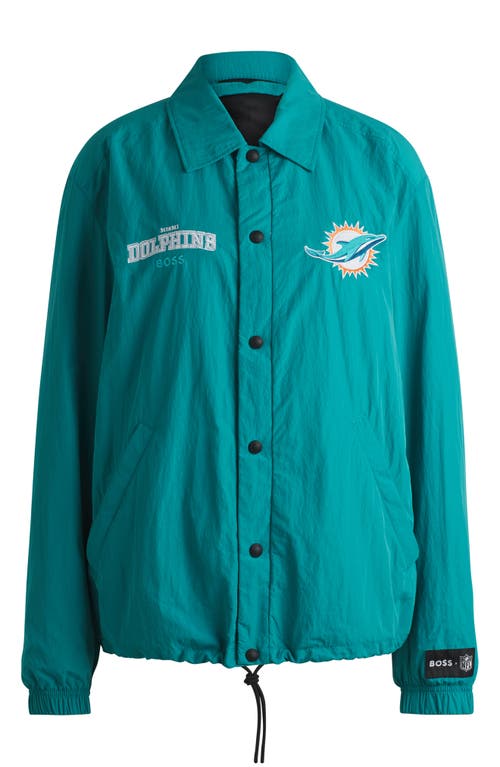 Shop Hugo Boss Boss X Nfl Otto Jacket In Miami Dolphins