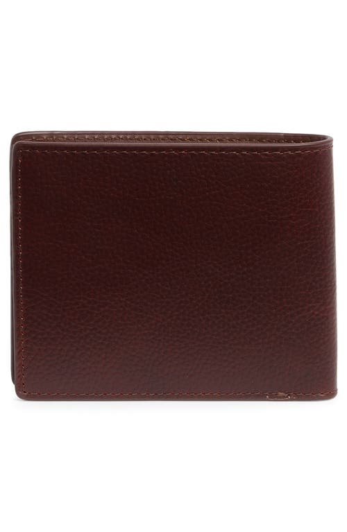 Ted Baker London Brockwell Pebbled Bifold Wallet In Tan