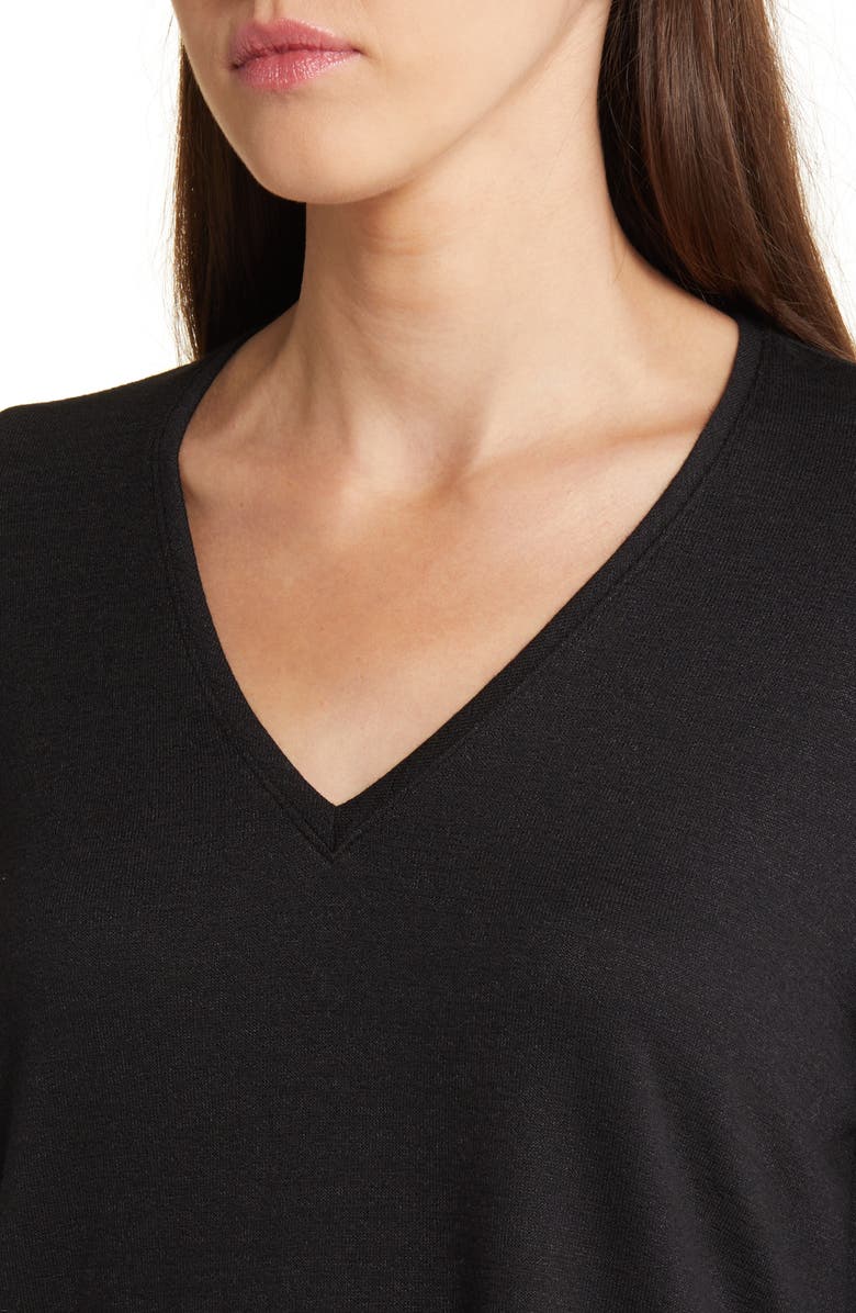 rag & bone The Long Sleeve Knit T-Shirt, Alternate, color, Black